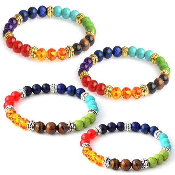 natural stone bracelets for men women yoga beads 7 chakra bangle fashion tiger eye beaded elastic bracelet charm jewelry, Golden;silver
natural stone bracelets for men women yoga beads 7 chakra bangle fashion tiger eye beaded elastic bracelet charm jewelry, Golden;silver