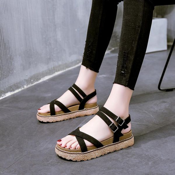 sandals 2021 style summer shoes a- line belt buckle platform county low fashion, Black
sandals 2021 style summer shoes a- line belt buckle platform county low fashion, Black