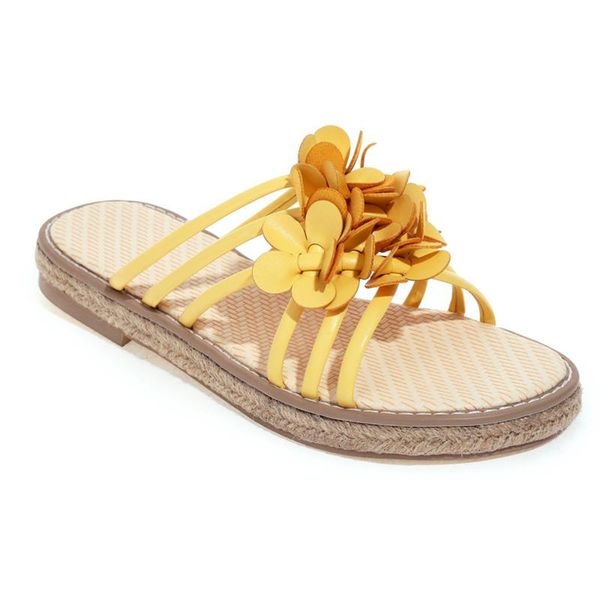 slippers summer women outside pu ladies flowers flat shoes fashion woman red white yellow open toe straw slides m072, Black
slippers summer women outside pu ladies flowers flat shoes fashion woman red white yellow open toe straw slides m072, Black