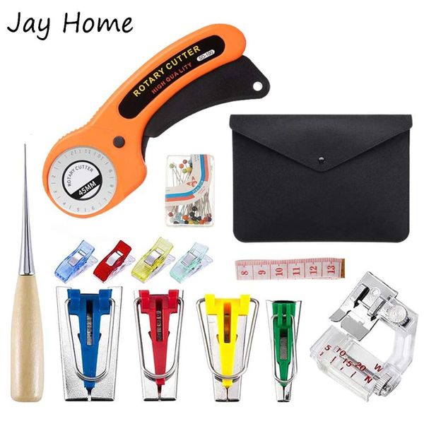 18pcs bias tape maker set rotary cutter & binding knitting quilting clips & tape measure ruler&quilting pins for sewing crafting, Black
18pcs bias tape maker set rotary cutter & binding knitting quilting clips & tape measure ruler&quilting pins for sewing crafting, Black
