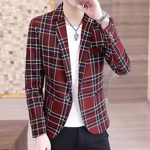men's suits & blazers classic lattice men 2021 autumn fashion business casual slim fit suit jacket social office dress coat costume hom, White;black
men's suits & blazers classic lattice men 2021 autumn fashion business casual slim fit suit jacket social office dress coat costume hom, White;black
