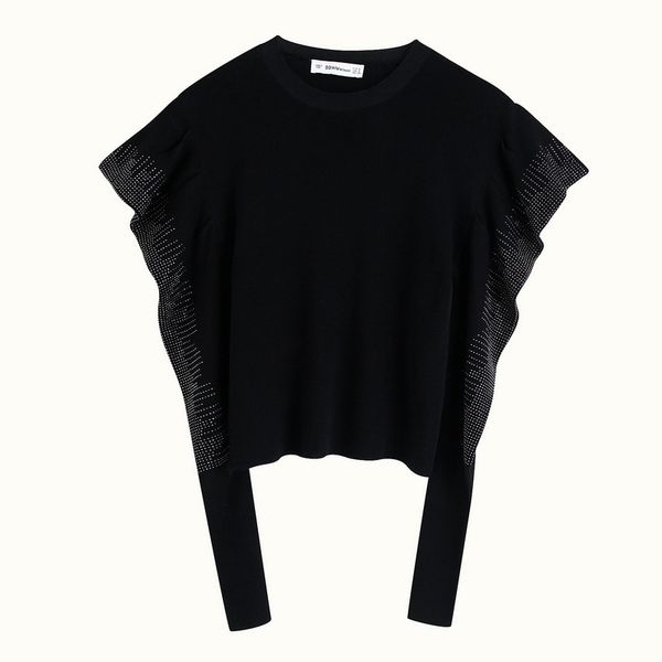 women light sweater autumn fashion puff sleeve modern lady black pullovers 210602, White
women light sweater autumn fashion puff sleeve modern lady black pullovers 210602, White