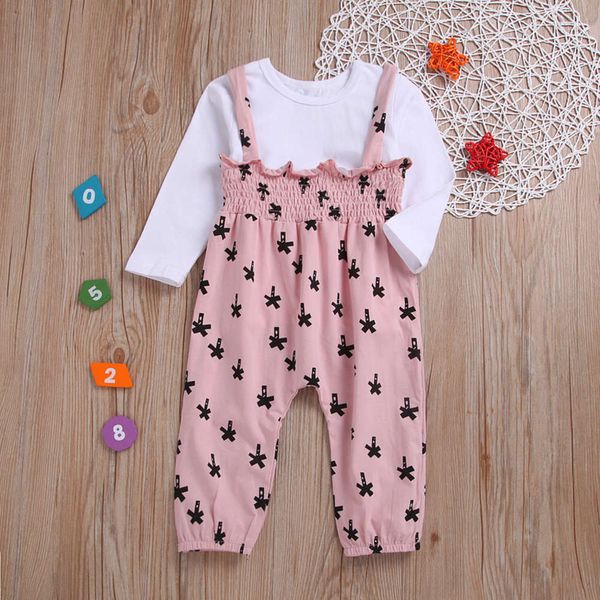 two piece new wear spring and autumn children's solid color long sleeve t-shirt printed suspenders, Blue
two piece new wear spring and autumn children's solid color long sleeve t-shirt printed suspenders, Blue