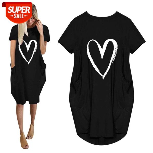 women t-shirt dress casual love print loose dress with pockets fashion o neck short sleeve long female street plus size 5xl #dx2y, White;black
women t-shirt dress casual love print loose dress with pockets fashion o neck short sleeve long female street plus size 5xl #dx2y, White;black