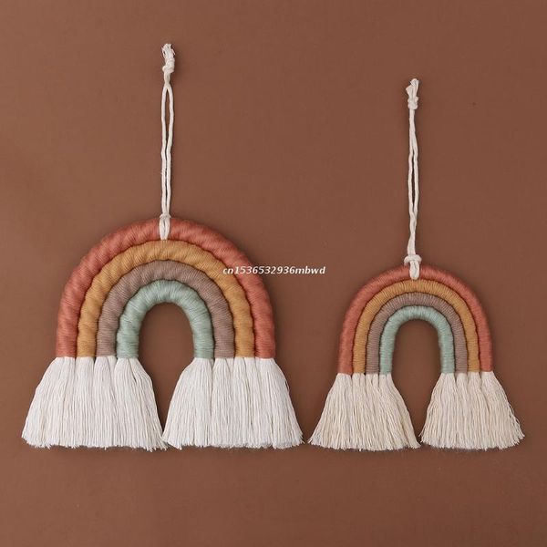 decorative objects & figurines rainbow wall hanging ornament handmade weaving macrame home decoration for nursery kids room art craft dropsh
decorative objects & figurines rainbow wall hanging ornament handmade weaving macrame home decoration for nursery kids room art craft dropsh