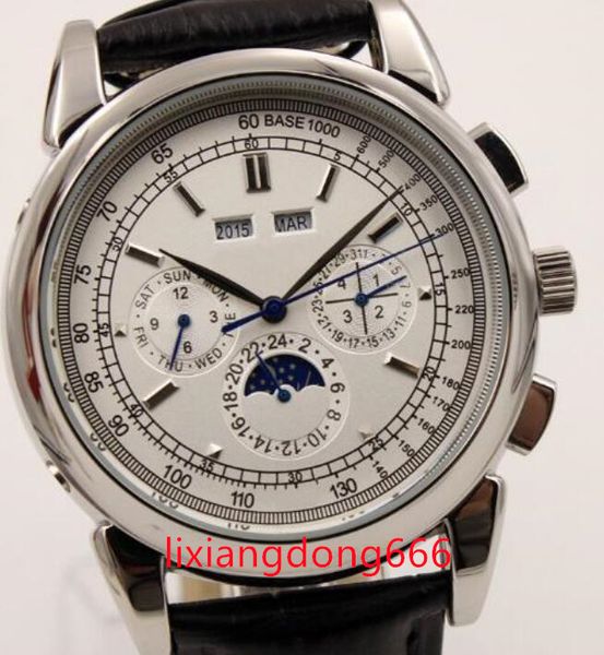 super complication timepiece 5270g automatic mens watch moon phase complicated silver dial perpetual calendar watches black leather, Slivery;brown
super complication timepiece 5270g automatic mens watch moon phase complicated silver dial perpetual calendar watches black leather, Slivery;brown