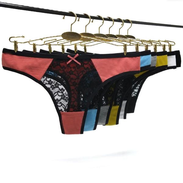 women's panties 6 pcs/lots ladies underwear woman lace low-rise g string cotton thongs transparent tangas mujer underpants women, Black;pink
women's panties 6 pcs/lots ladies underwear woman lace low-rise g string cotton thongs transparent tangas mujer underpants women, Black;pink