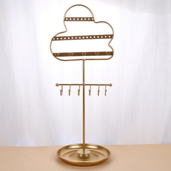 hooks & rails cloud shaped jewelry display stand necklace organizer storage rack holder ear stud earrings (golden)
hooks & rails cloud shaped jewelry display stand necklace organizer storage rack holder ear stud earrings (golden)