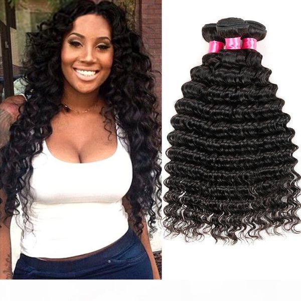 brazilian hair deep wave 3 bundles 100% unprocessed virgin brazilian deep curly human hair weave bundles natural color total 300g, Black
brazilian hair deep wave 3 bundles 100% unprocessed virgin brazilian deep curly human hair weave bundles natural color total 300g, Black