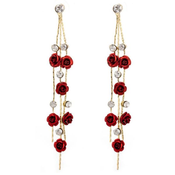 dangle & chandelier 2021 korea fashion temperament long tassel pendant earrings exquisite simple purple red rose flower female jewelry, Silver
dangle & chandelier 2021 korea fashion temperament long tassel pendant earrings exquisite simple purple red rose flower female jewelry, Silver