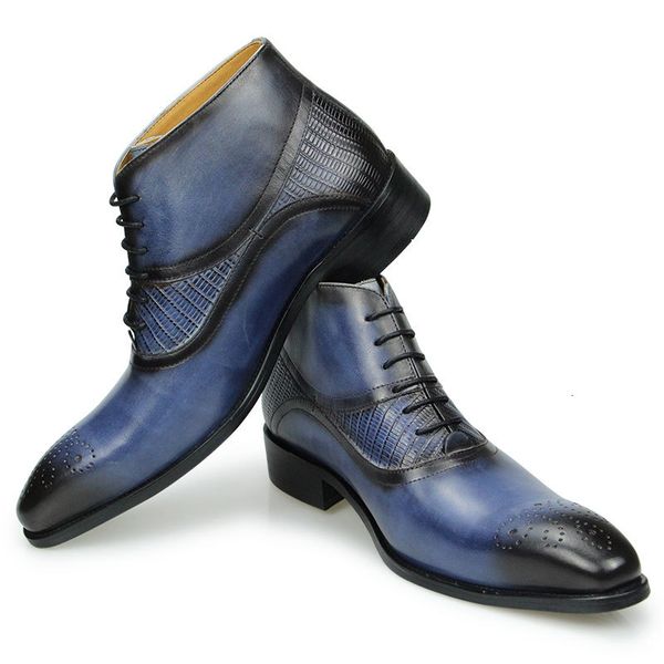 dress shoes men's boots winter and autumn ankle business genuine leather male blue black basic boot lace up for men new 55wi
dress shoes men's boots winter and autumn ankle business genuine leather male blue black basic boot lace up for men new 55wi