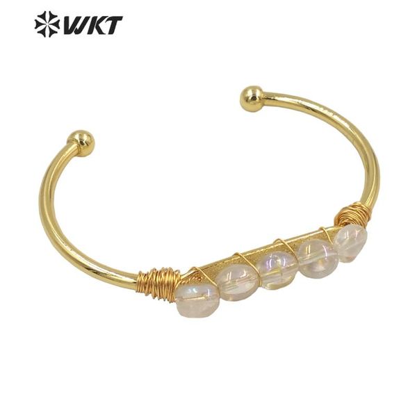 bangle wt-b579 amazing fashion gold electroplated natural crystal quartz with aura women spirit healing tumbled stone, Black
bangle wt-b579 amazing fashion gold electroplated natural crystal quartz with aura women spirit healing tumbled stone, Black