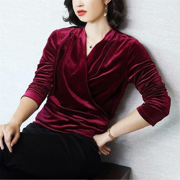 plus size t-shirt autumn fashion women velvet t-shirts v-neck solid basic velour winter woman slim elegant l-8xl, Black
plus size t-shirt autumn fashion women velvet t-shirts v-neck solid basic velour winter woman slim elegant l-8xl, Black