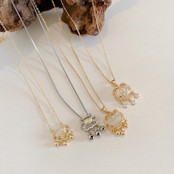 pendant necklaces lovoacc chinese style stainless steel auspicious lock necklace for women bells chain gold silver color jewelry
pendant necklaces lovoacc chinese style stainless steel auspicious lock necklace for women bells chain gold silver color jewelry