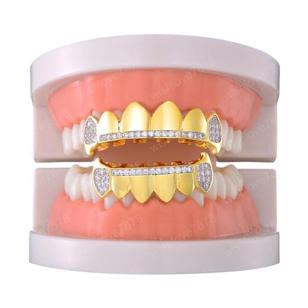 18k real gold teeth grillz caps iced out & bottom vampire fangs dental grill set wholesale, Black
18k real gold teeth grillz caps iced out & bottom vampire fangs dental grill set wholesale, Black