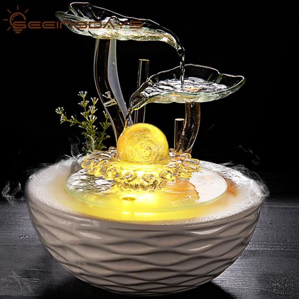 decorative objects & figurines ceramic water fountain creative feng shui ball humidifier fish tank home decor living room office decoration
decorative objects & figurines ceramic water fountain creative feng shui ball humidifier fish tank home decor living room office decoration