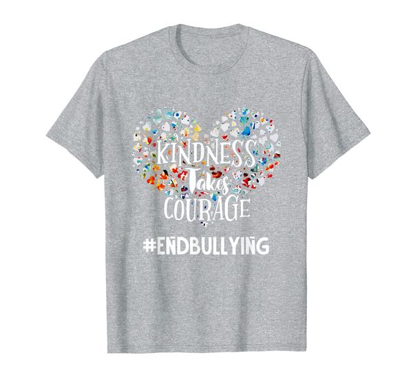 kindness takes courage anti-bullying awareness unity day t-shirt, White;black