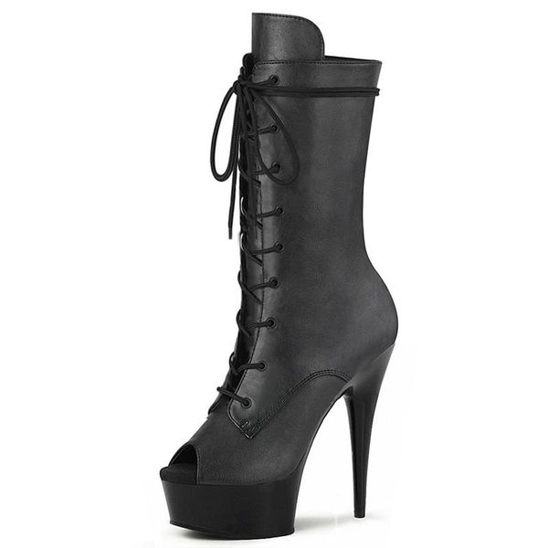 boots 8inches punk peep toe matte women platform lace up high stripper heels 20cm pole dance shoes fetish nightclub model, Black
boots 8inches punk peep toe matte women platform lace up high stripper heels 20cm pole dance shoes fetish nightclub model, Black