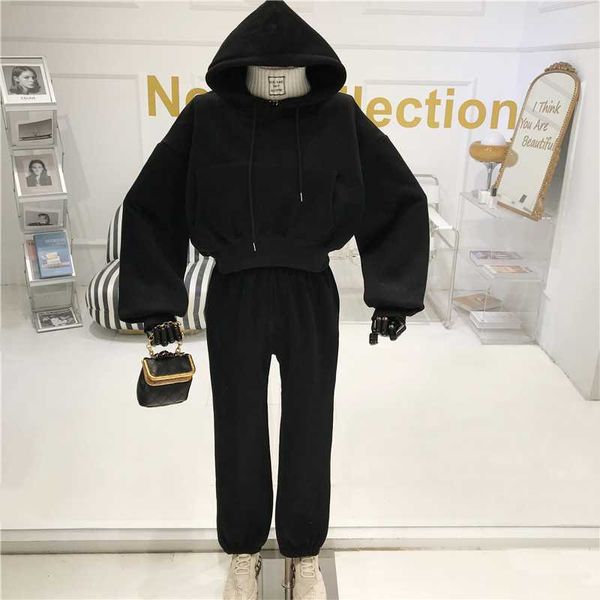 two piece set women's 2021 niche design temperament loose short loose plush pullover hooded sweater + sport casual leggings, White
two piece set women's 2021 niche design temperament loose short loose plush pullover hooded sweater + sport casual leggings, White