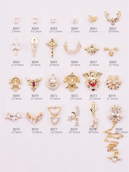 nail art decorations 10pcs 3d metal zircon jewelry japanese nails decorationslevel quality manicure diamond b057~b080, Silver;gold 
nail art decorations 10pcs 3d metal zircon jewelry japanese nails decorationslevel quality manicure diamond b057~b080, Silver;gold