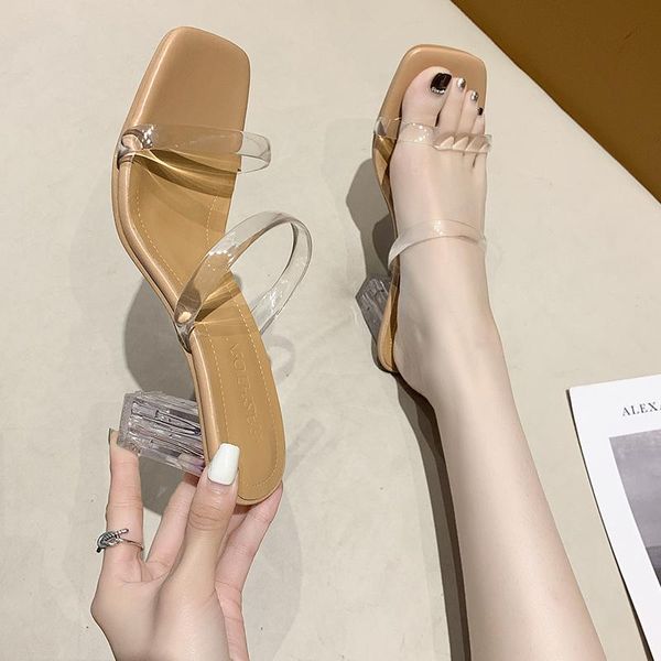 sandals 2021 pvc jelly crystal slippers open toed high heels women transparent heel square zapatos, Black
sandals 2021 pvc jelly crystal slippers open toed high heels women transparent heel square zapatos, Black