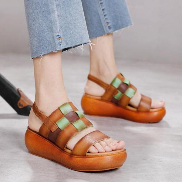 sandals yourseason mixed colors ladies genuine leather elastic band 2021 vintage handmade concise female wedges platform shoes, Black
sandals yourseason mixed colors ladies genuine leather elastic band 2021 vintage handmade concise female wedges platform shoes, Black