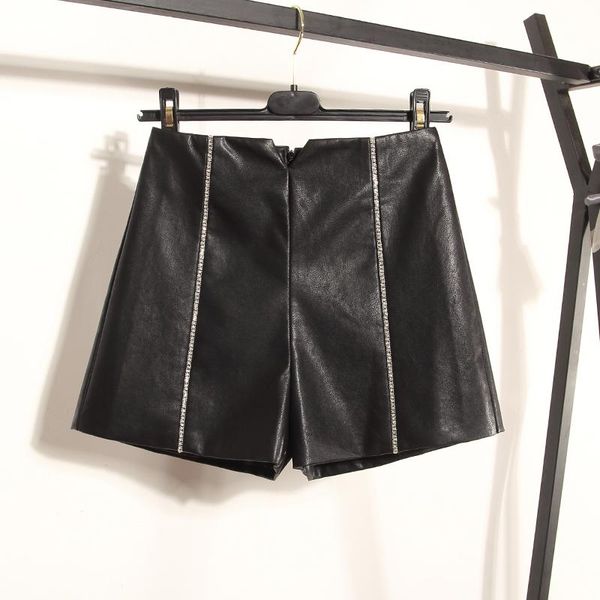 women's shorts black fashion women solid high waist office lady 2021 autumn female pu sweet casual winter loose zipper, White;black
women's shorts black fashion women solid high waist office lady 2021 autumn female pu sweet casual winter loose zipper, White;black