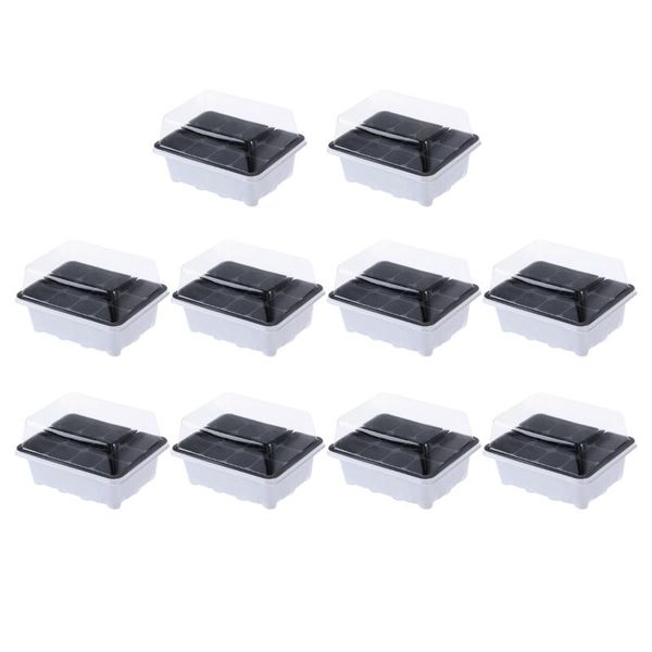 planters & pots 10 pack tray starter with dome and base 12 cells for gardening bonsai - white
planters & pots 10 pack tray starter with dome and base 12 cells for gardening bonsai - white