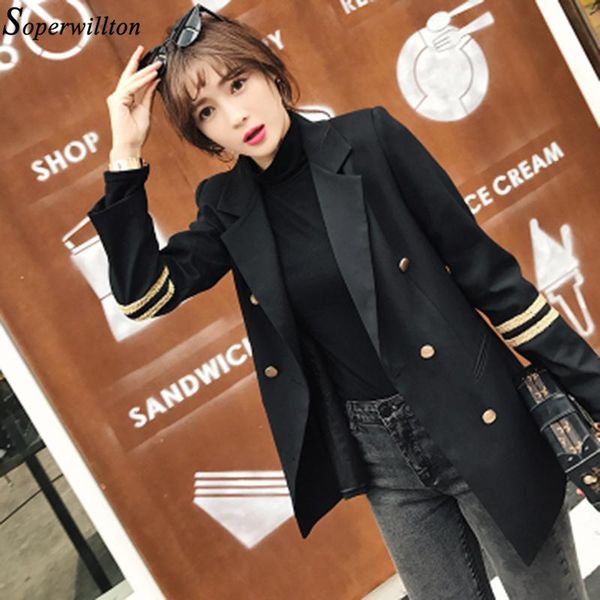 women's suits & blazers embroidery women long 2021 autumn double breasted coat casual slim fitted jackets feminina ol #bl18, White;black
women's suits & blazers embroidery women long 2021 autumn double breasted coat casual slim fitted jackets feminina ol #bl18, White;black