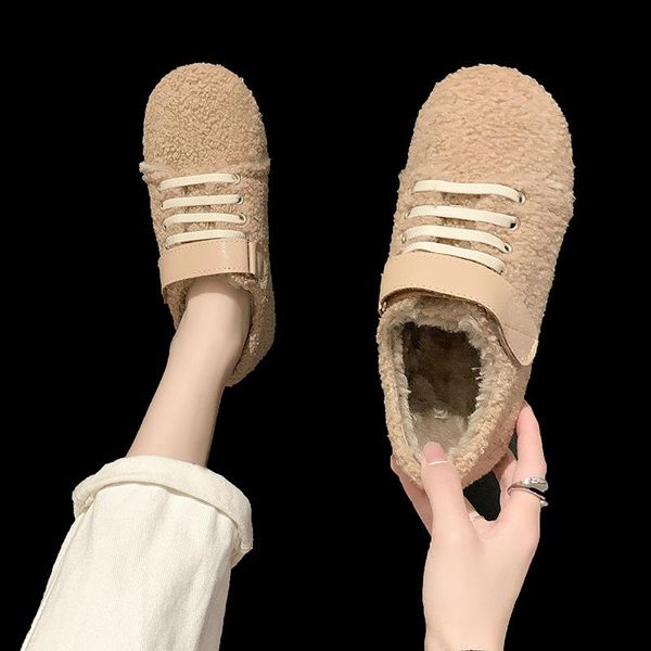 slippers casual fashion women's shoes plush warm indoor comfortable lovely cotton outdoor fluffy flat bottombuttonlefushoes, Black
slippers casual fashion women's shoes plush warm indoor comfortable lovely cotton outdoor fluffy flat bottombuttonlefushoes, Black