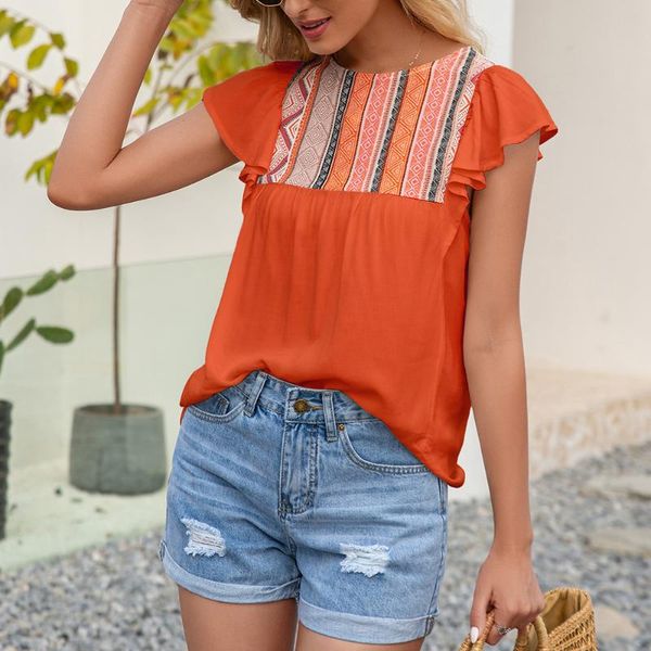 women's blouses & shirts women blouse fashion folk print shirt 2021 summer casual o-neck short sleeves cute loose lady female office, White
women's blouses & shirts women blouse fashion folk print shirt 2021 summer casual o-neck short sleeves cute loose lady female office, White