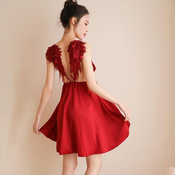 angel wings temptation sleepshirts 2019 new women sling satin sleep dress nightgown homewear clothing lingerie, Black;red
angel wings temptation sleepshirts 2019 new women sling satin sleep dress nightgown homewear clothing lingerie, Black;red
