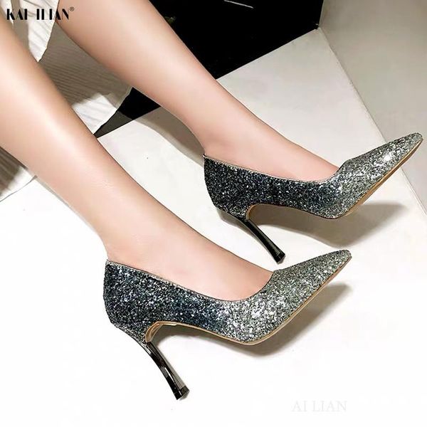 dress shoes kai ilian women high heels 2021 star brand wedding shoe fashion party pumps golden paillette female zapatos silver, Black
dress shoes kai ilian women high heels 2021 star brand wedding shoe fashion party pumps golden paillette female zapatos silver, Black