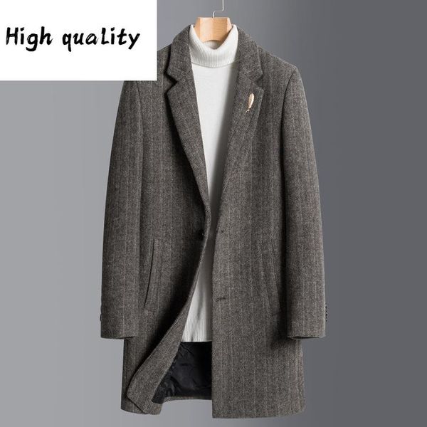 fall winter 2021 new woolen coat men's fashion medium and long slim wool windbreaker plus cotton thickened casual coat, Black
fall winter 2021 new woolen coat men's fashion medium and long slim wool windbreaker plus cotton thickened casual coat, Black