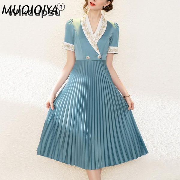party dresses elegant blazer pleated dress women short sleeve summer luxury embroidered vintage office lady work formal wear clothes, White;black
party dresses elegant blazer pleated dress women short sleeve summer luxury embroidered vintage office lady work formal wear clothes, White;black