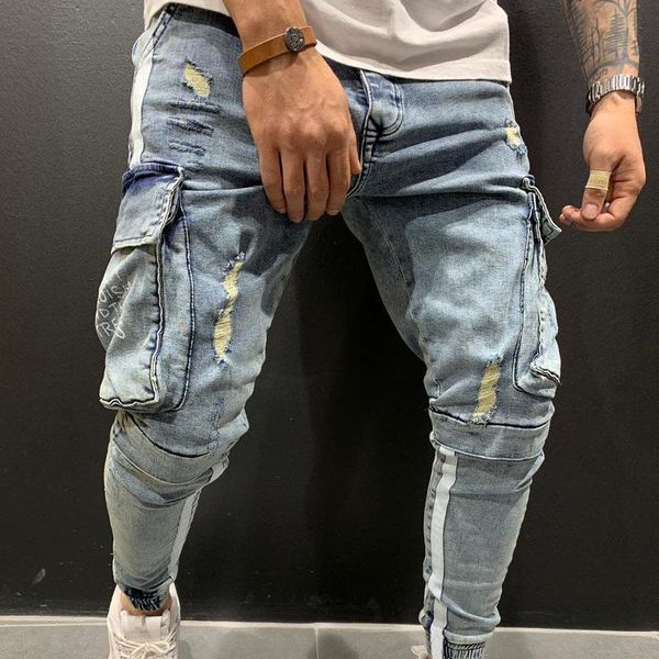 men's jeans 2021 streetwear hip hop cargo pants men elastic harun joggers zipper autumn spring cloth, Blue
men's jeans 2021 streetwear hip hop cargo pants men elastic harun joggers zipper autumn spring cloth, Blue