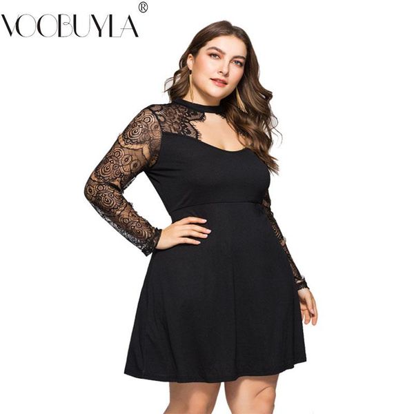 casual dresses voobuyla plus size chiffon women 2021 spring autumn fashion lace patchwork dress ladies black vestido feminino, Black;gray
casual dresses voobuyla plus size chiffon women 2021 spring autumn fashion lace patchwork dress ladies black vestido feminino, Black;gray
