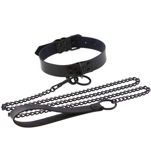 chokers fashion rivet women man dark black punk gothic alternative slave pu leather traction rope chain bondage necklace jewelry, Golden;silver
chokers fashion rivet women man dark black punk gothic alternative slave pu leather traction rope chain bondage necklace jewelry, Golden;silver