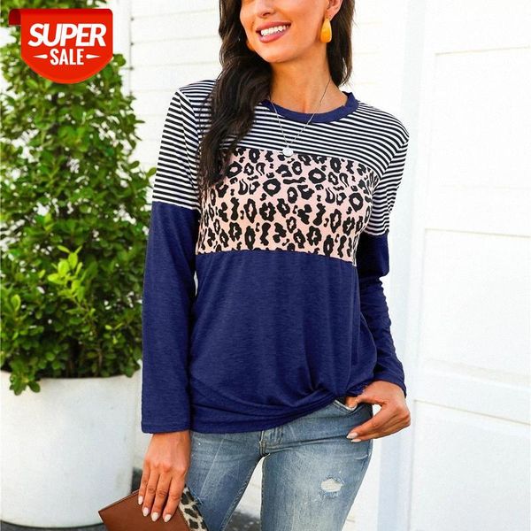 women's autumn stripe t-shirt 2020 autumn fashion loose casual leopard print round neck splicing pullover long sleeve plus size #867i, White;black
women's autumn stripe t-shirt 2020 autumn fashion loose casual leopard print round neck splicing pullover long sleeve plus size #867i, White;black