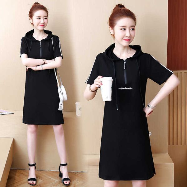 summer casual cotton hooded women dress zipper collar midi black sweatshirt letter print simple work party dresses lady clothing, Black;gray
summer casual cotton hooded women dress zipper collar midi black sweatshirt letter print simple work party dresses lady clothing, Black;gray