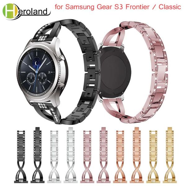 watch bands for gear s3 bracelet starp samsung frontier / classic band replacement smart wristband stainless steel crystal, Black;brown
watch bands for gear s3 bracelet starp samsung frontier / classic band replacement smart wristband stainless steel crystal, Black;brown