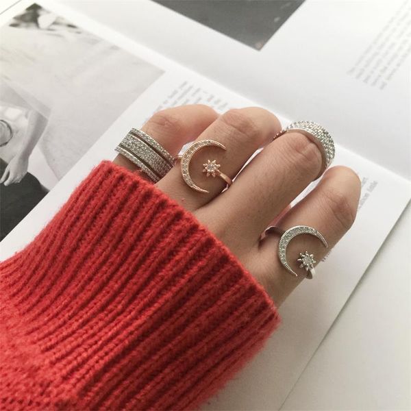 wedding rings 2021 korean delicate shiny zircon moon star adjustable for women party romantic fashion jewelry gift, Slivery;golden
wedding rings 2021 korean delicate shiny zircon moon star adjustable for women party romantic fashion jewelry gift, Slivery;golden