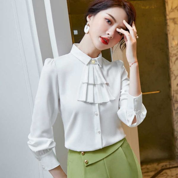 autumn and winter plus size women's female shirt fashion ladies office bottoming elegant work clothes 210527, White
autumn and winter plus size women's female shirt fashion ladies office bottoming elegant work clothes 210527, White
