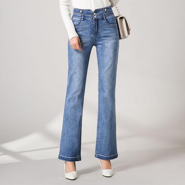 women's jeans large size pants high waist micro-flared female spring 2021 flared slimming was thin, Blue
women's jeans large size pants high waist micro-flared female spring 2021 flared slimming was thin, Blue