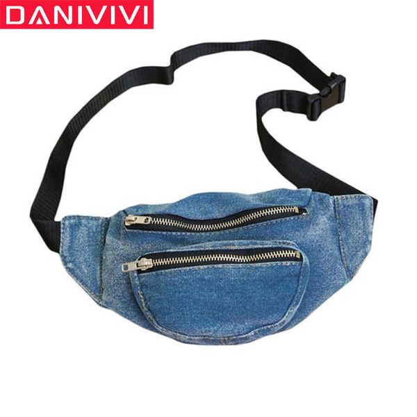 2 zipper pockets denim women's fanny pack for girls jeans waist bags chest travel money phone purse 210719
2 zipper pockets denim women's fanny pack for girls jeans waist bags chest travel money phone purse 210719