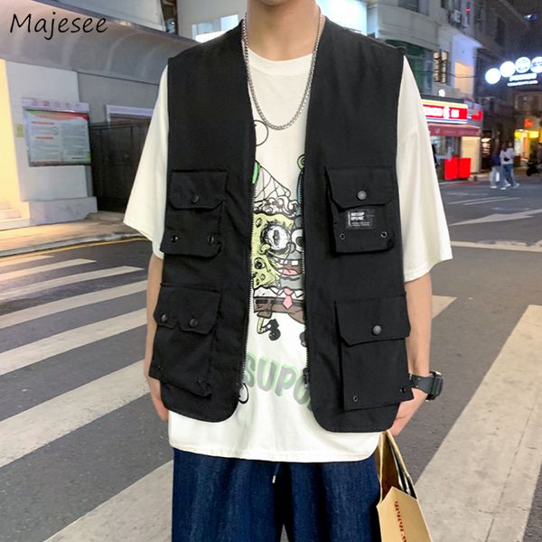 men's ordinary vt, multi pocket loose et, fashion couple cloth, harajuku retro casual street cloth, Black;white
men's ordinary vt, multi pocket loose et, fashion couple cloth, harajuku retro casual street cloth, Black;white
