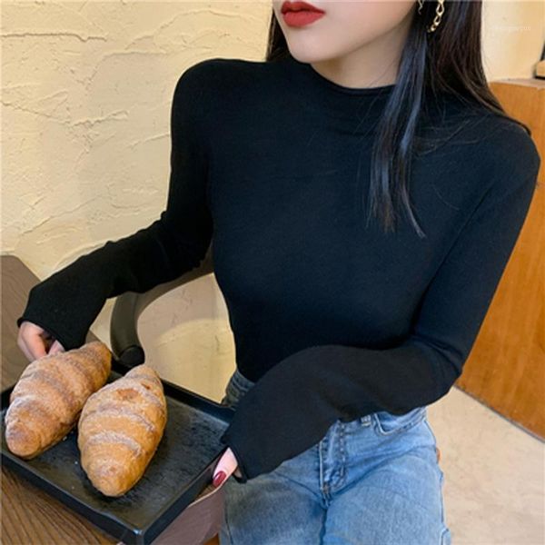 women's blouses & shirts lady minimalism high collar bottoming shirt autumn fashion women clothes solid thin slim fit turtleneck knit f, White
women's blouses & shirts lady minimalism high collar bottoming shirt autumn fashion women clothes solid thin slim fit turtleneck knit f, White