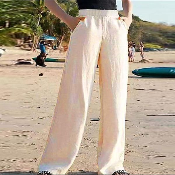 women's pants & capris cotton linen trousers fashion solid color floor pocket casual wide leg loose ladies mujer streetwear, Black;white
women's pants & capris cotton linen trousers fashion solid color floor pocket casual wide leg loose ladies mujer streetwear, Black;white