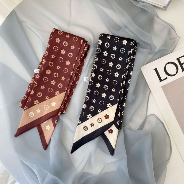 french printed women's winter korean versatile foreign style fashion long silk scarf new hairband, Blue;black
french printed women's winter korean versatile foreign style fashion long silk scarf new hairband, Blue;black