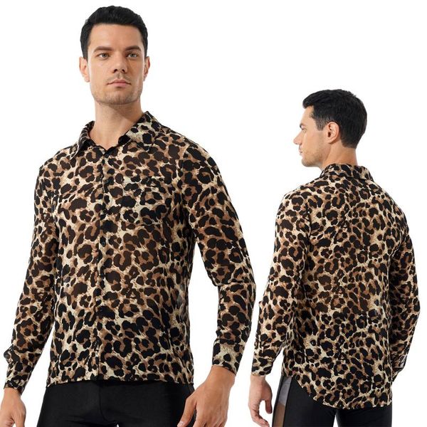 men's casual shirts autumn for men clothing see-through leopard print button slim turn-down collar long sleeve party nightclub fashion, White;black
men's casual shirts autumn for men clothing see-through leopard print button slim turn-down collar long sleeve party nightclub fashion, White;black